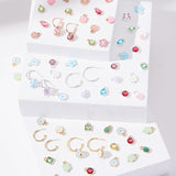 Rose Hoop Earring Charm, Circle - Aaria Tees Aaria Tees