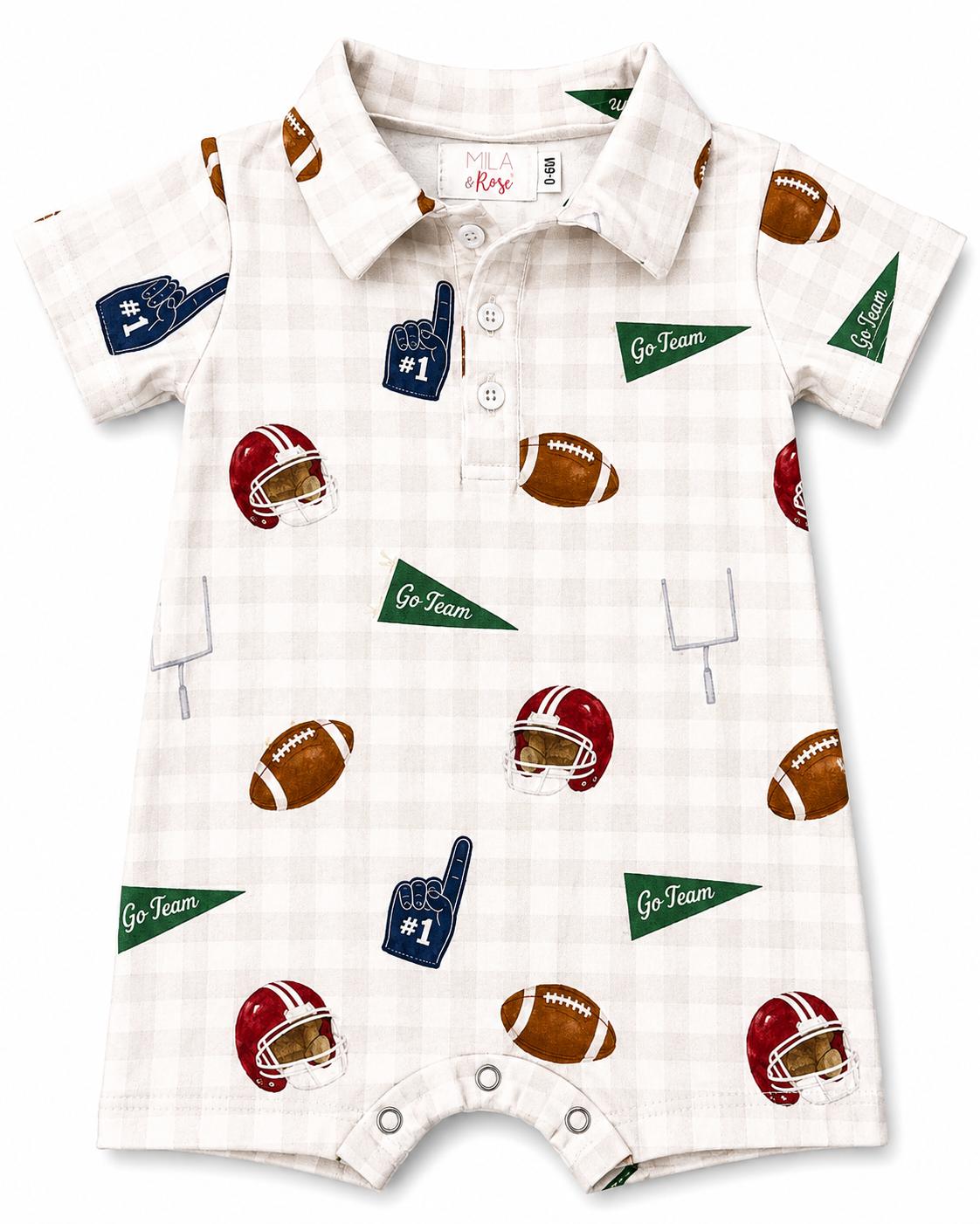 Friday Night Lights Polo Shorty One-Piece - Aaria Tees Aaria Tees