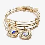 Mother Daughter Charm Bangles, Set of 2 - Aaria Tees Aaria Tees