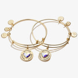 Mother Daughter Charm Bangles, Set of 2 - Aaria Tees Aaria Tees
