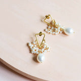 Pearl Fringe Earrings Aaria Tees