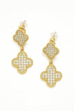 Pave Clover Drop Earring Aaria Tees