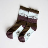Brown Boot Socks Wild - 95% Merino Wool Hiking Socks for Kids and Toddlers Aaria Tees