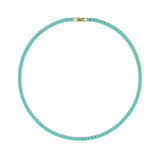 Karla Tennis Necklace - Turquoise Aaria Tees