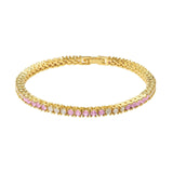 Josephine Light Pink Tennis Bracelet Aaria Tees