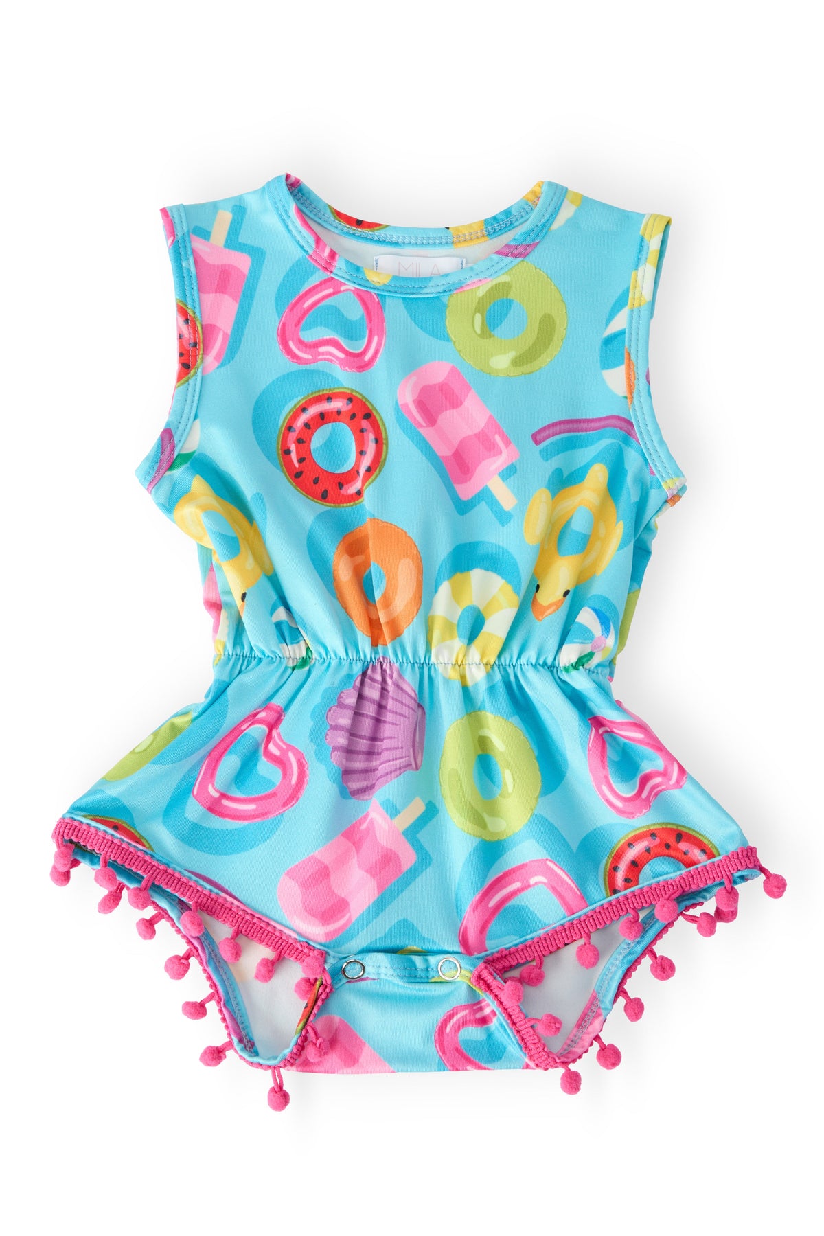 Fun Floaties Pom Pom Romper - Aaria Tees