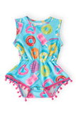Fun Floaties Pom Pom Romper - Aaria Tees Aaria Tees