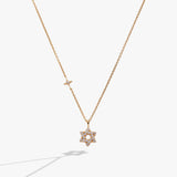 Star of David Delicate Pave Crystal Pendant Necklace - Aaria Tees Aaria Tees