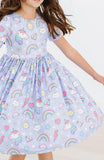 Galactic Unicorns S/S Pocket Twirl Dress - Aaria Tees Aaria Tees