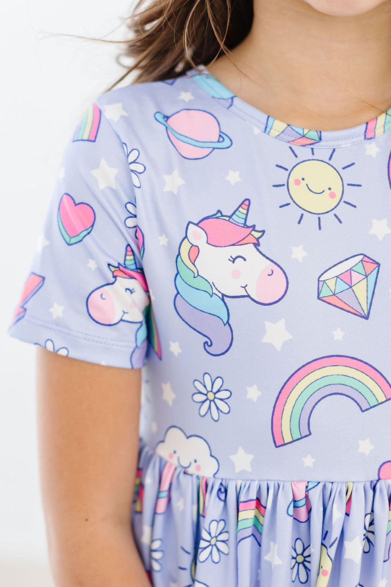 Galactic Unicorns S/S Pocket Twirl Dress - Aaria Tees Aaria Tees