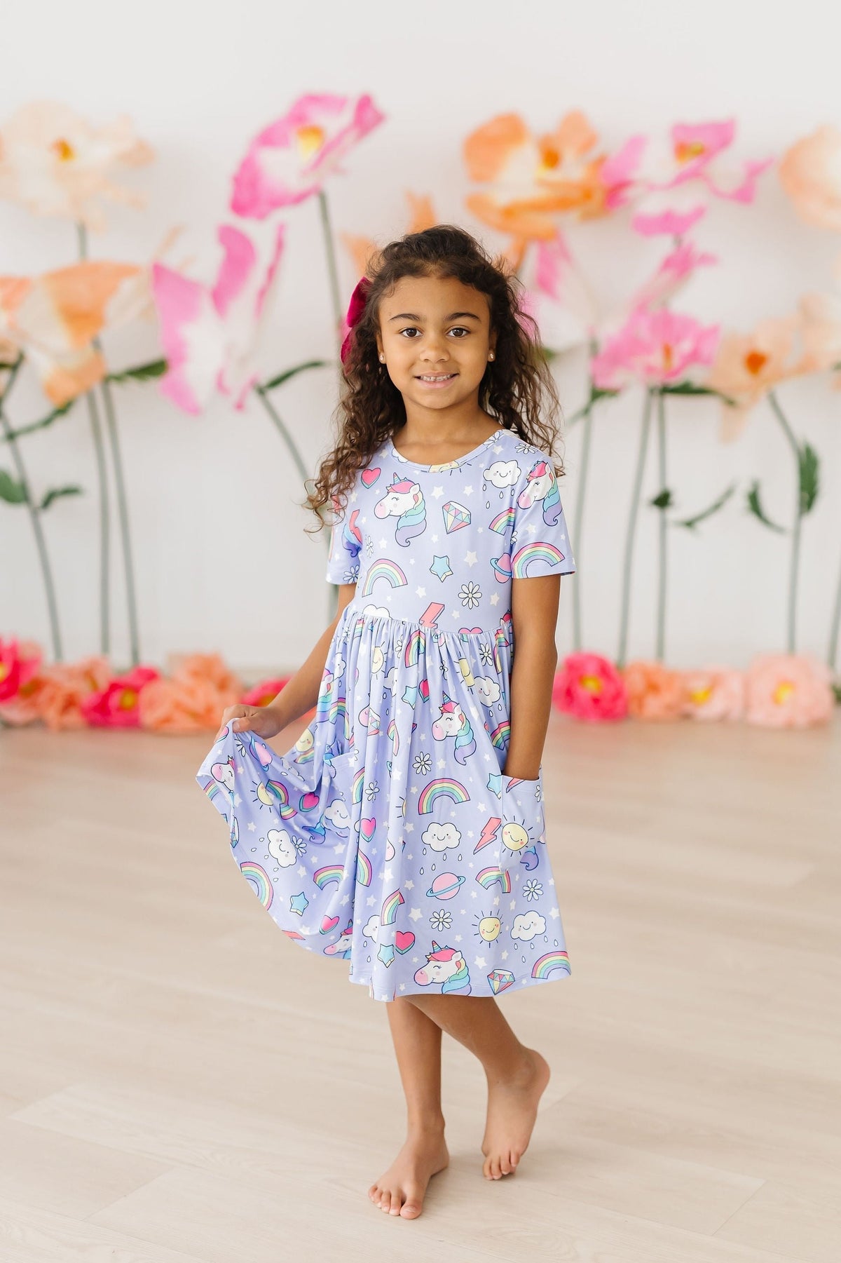 Galactic Unicorns S/S Pocket Twirl Dress - Aaria Tees