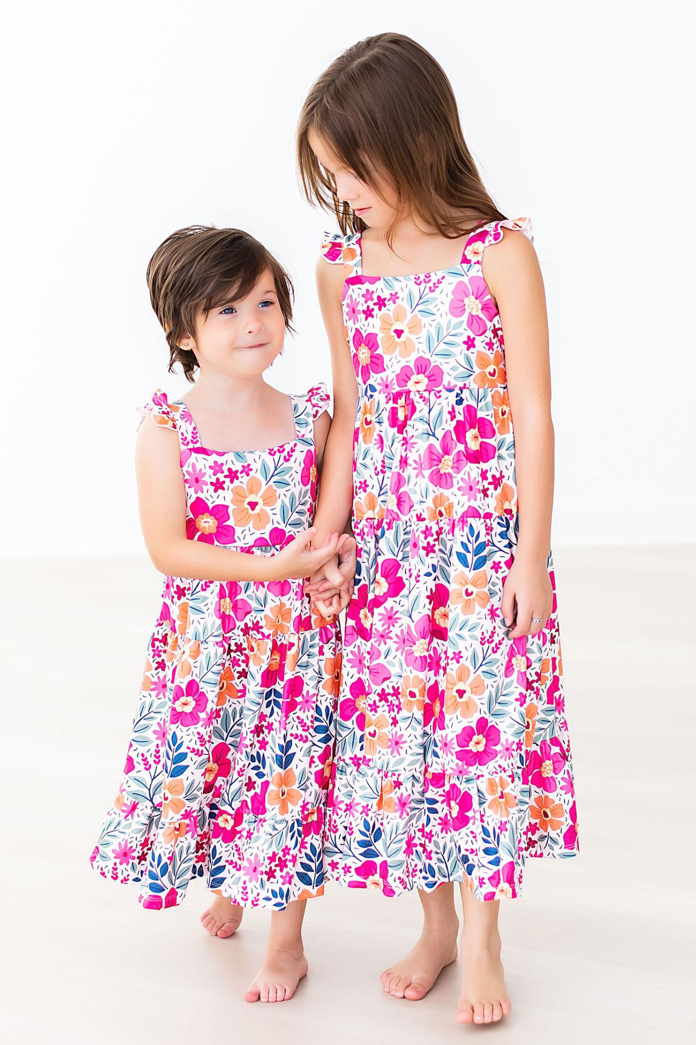 Garden Party Ruffle Maxi Dress - Aaria Tees Aaria Tees