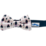 Geo Print White Dog Bow Tie Aaria Tees