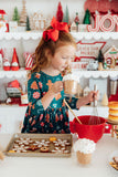 Gingerbread House 3/4 Sleeve Pocket Twirl Dress - Aaria Tees Aaria Tees