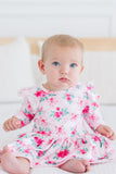 Gingham Bows 3/4 Sleeve Flutter Twirl Bodysuit - Aaria Tees Aaria Tees