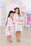 Gingham Bows 3/4 Sleeve Ruffle Twirl Dress - Aaria Tees Aaria Tees