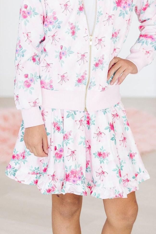 Gingham Bows Ruffle Twirl Skort - Aaria Tees Aaria Tees