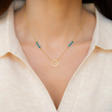 Aquamarine Solara Necklace Aaria Tees