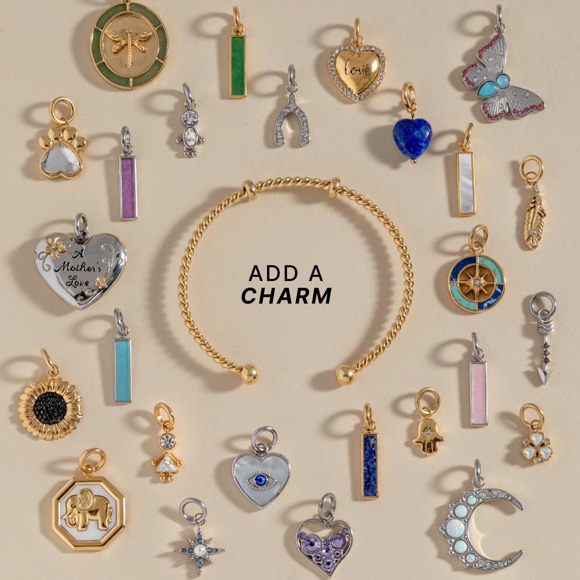 French Rope Charm Bracelet Cuff - Aaria Tees Aaria Tees