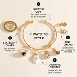 French Rope Charm Bracelet Cuff - Aaria Tees Aaria Tees
