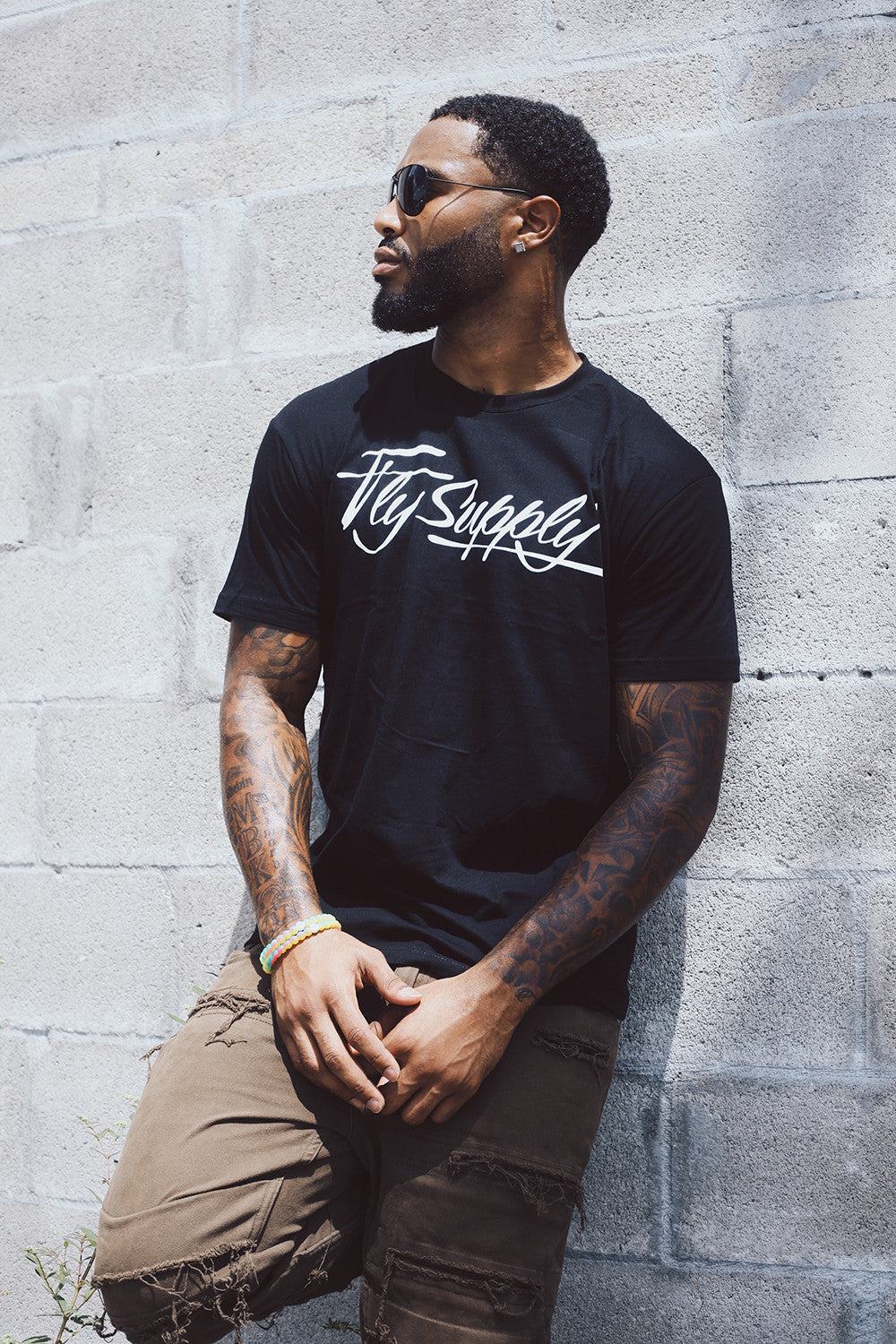 Fly Supply Logo: Black (10 Year Anniversary) - Aaria Tees Aaria Tees