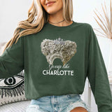 Gossip Like Charlotte Comfort Colors Long Sleeve – Historical Fiction BookTok Shirt - Aaria Tees Aaria Tees