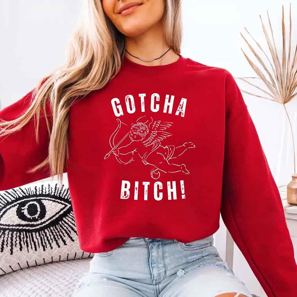 Gotcha B Valentine Sweatshirt - Funny Valentine's Day Sweater - Aaria Tees Aaria Tees