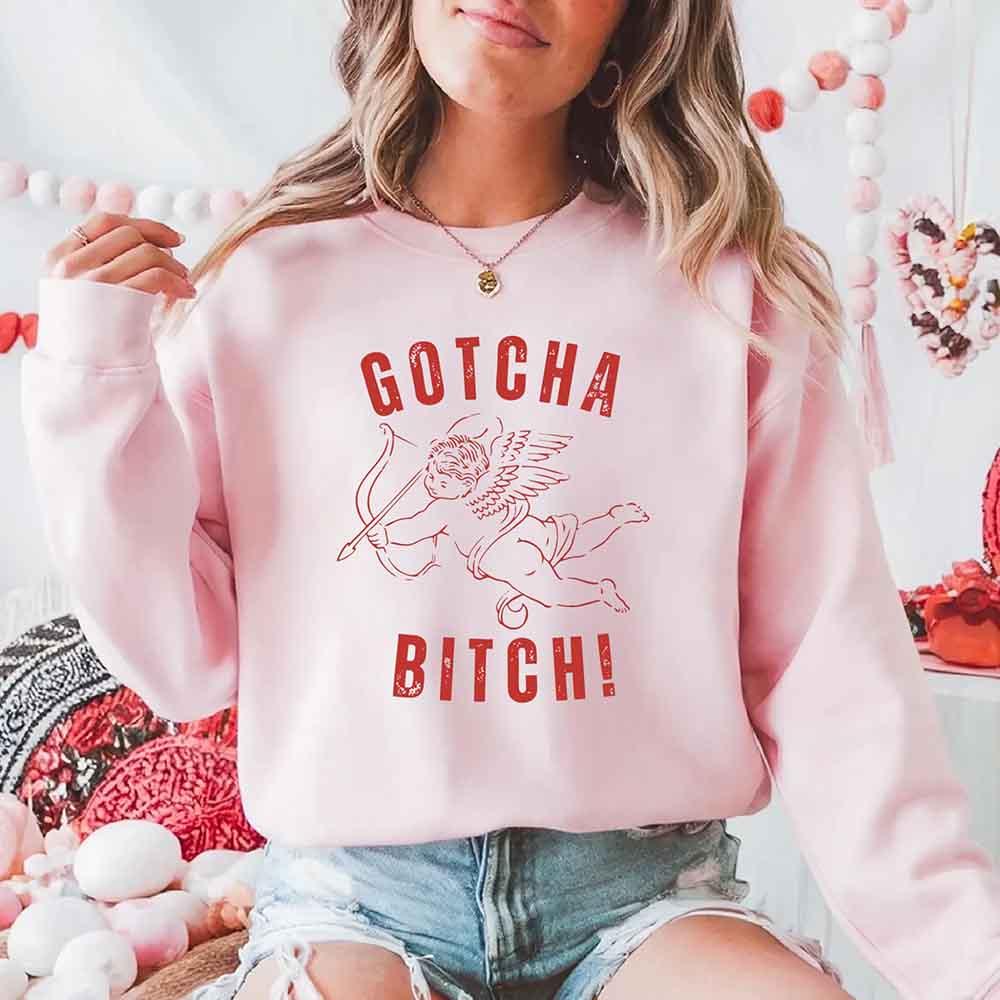 Gotcha B Valentine Sweatshirt - Funny Valentine's Day Sweater - Aaria Tees Aaria Tees