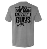 I Love One Man & Several Guns (Back Print) Aaria Tees