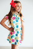 Groovy Blooms S/S Polo Dress - Aaria Tees Aaria Tees