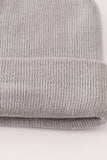 Grey ribbed basic knit beanie hat - Aaria Tees Aaria Tees