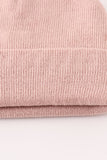 Pink ribbed basic knit beanie hat - Aaria Tees Aaria Tees
