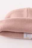 Pink ribbed basic knit beanie hat - Aaria Tees Aaria Tees