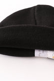 Black ribbed basic knit beanie hat - Aaria Tees Aaria Tees