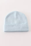 Blue ribbed basic knit beanie hat - Aaria Tees Aaria Tees