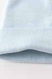 Blue ribbed basic knit beanie hat - Aaria Tees Aaria Tees