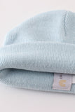Blue ribbed basic knit beanie hat - Aaria Tees Aaria Tees