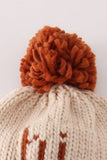 Beige pompom hi cable beanie hat - Aaria Tees Aaria Tees