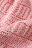 Pink pompom cable beanie hat - Aaria Tees Aaria Tees