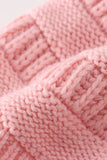 Pink pompom cable beanie hat - Aaria Tees Aaria Tees