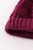 Violet pompom cable beanie hat - Aaria Tees Aaria Tees
