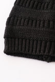 Black pompom cable beanie hat - Aaria Tees Aaria Tees