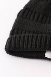 Black pompom cable beanie hat - Aaria Tees Aaria Tees