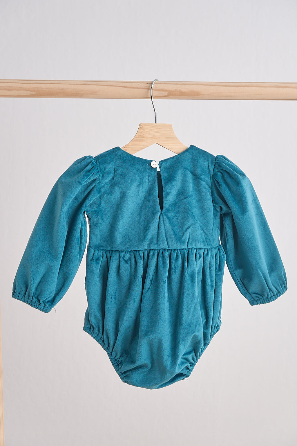 Teal velvet lace girl bubble - Aaria Tees Aaria Tees