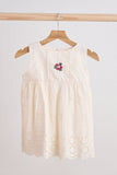 White hand embroidery lace dress Aaria Tees