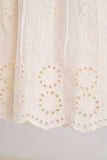 White hand embroidery lace dress Aaria Tees