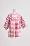 Pink gingham flannel lace  dress - Aaria Tees Aaria Tees