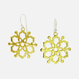 Moroccan Mandala Brass Earrings - Aaria Tees Aaria Tees