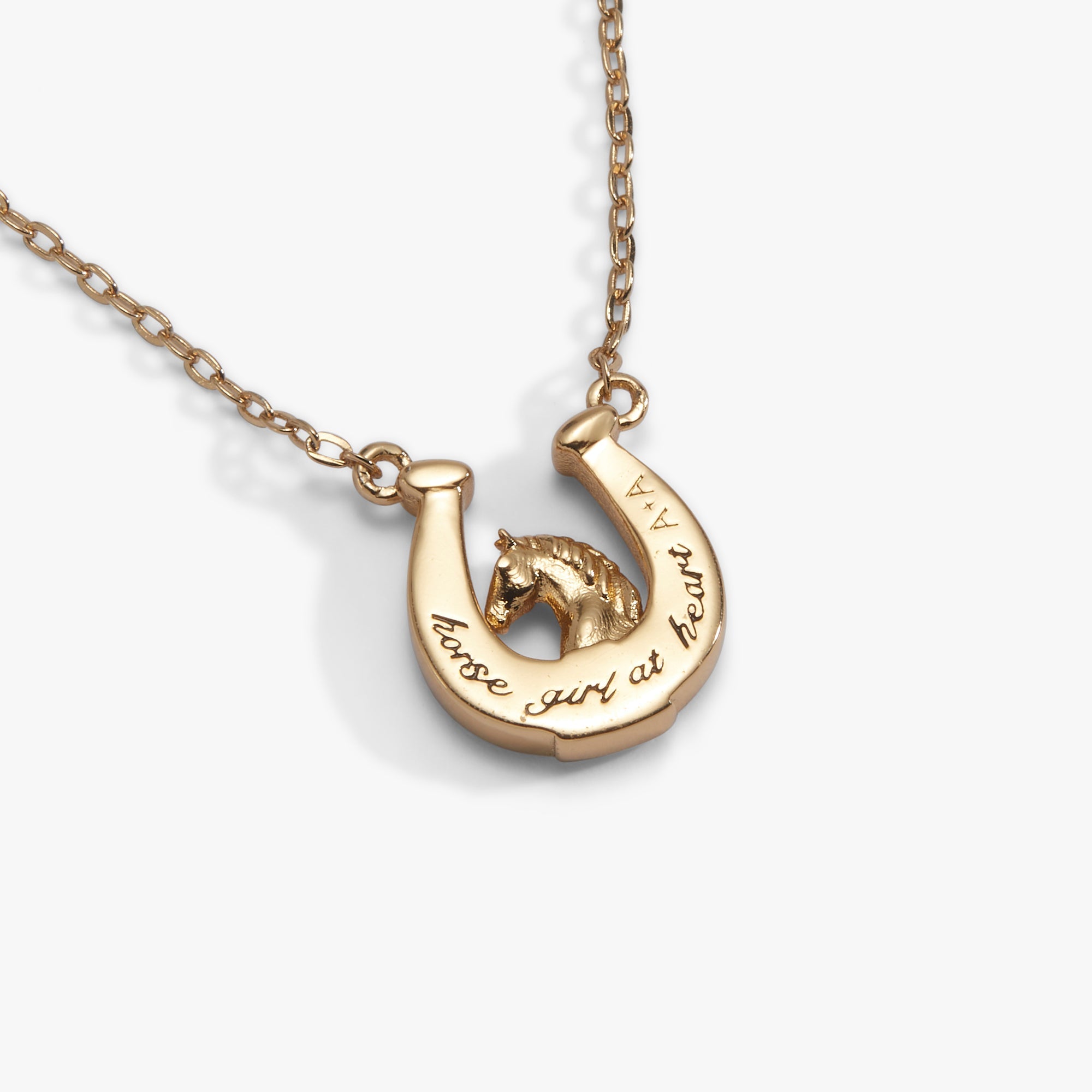 'Horse Girl At Heart' Horseshoe Necklace - Aaria Tees Aaria Tees