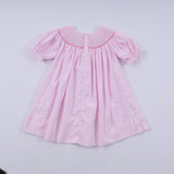 Pink christmas tree hand smocked dress - Aaria Tees Aaria Tees